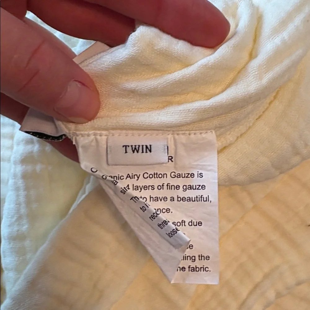 QUINCE Organic Airy Gauze Duvet Cover Twin Ivory